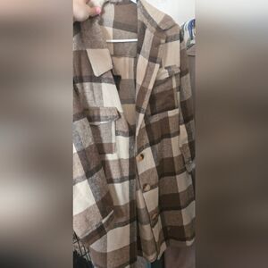 Long Plaid Coat